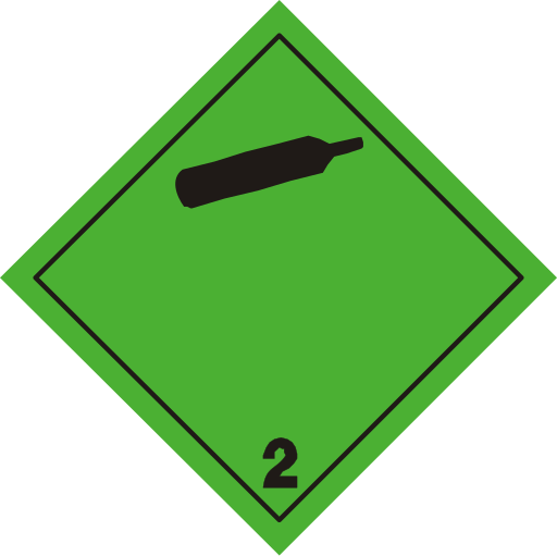 Etiqueta ADR Clase 2.2 gases no inflamables