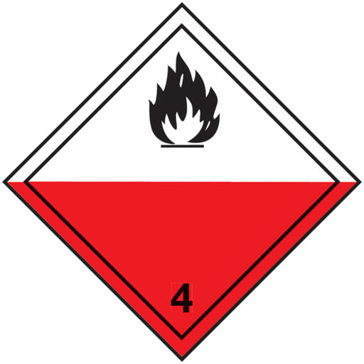 Etiqueta ADR Clase 4.2 – Materias de Inflamación Espontánea (100×100 mm)
