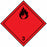 Etiqueta ADR Clase 3 – Líquidos Inflamables (100×100 mm, Alta Visibilidad)